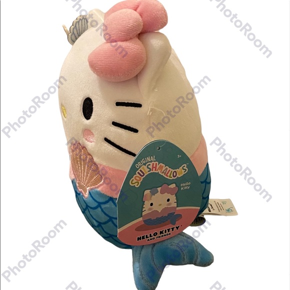 Sanrio Squishmallow MERMAID HELLO KITTY  6.5” and Hello Kitty Tab Journal NWT - Picture 5 of 8